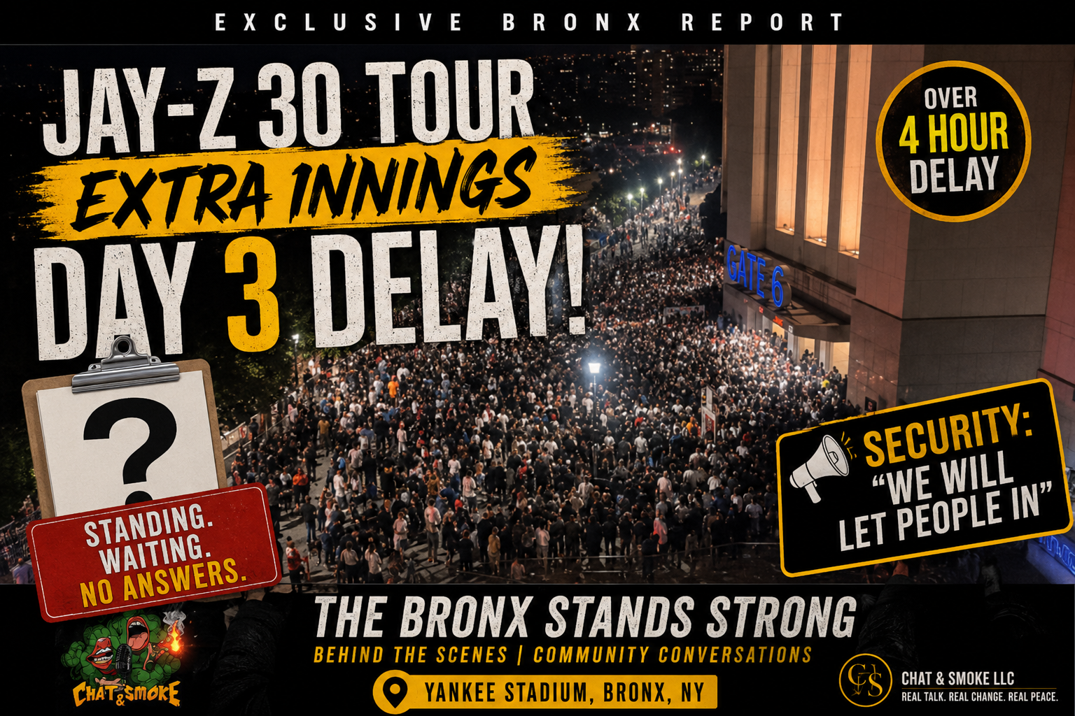 jay z concert delay bronx crowd